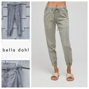 Bella Dahl Women's Jogger Pants Soft Tencel Utility Pockets Drawstring Waist  S